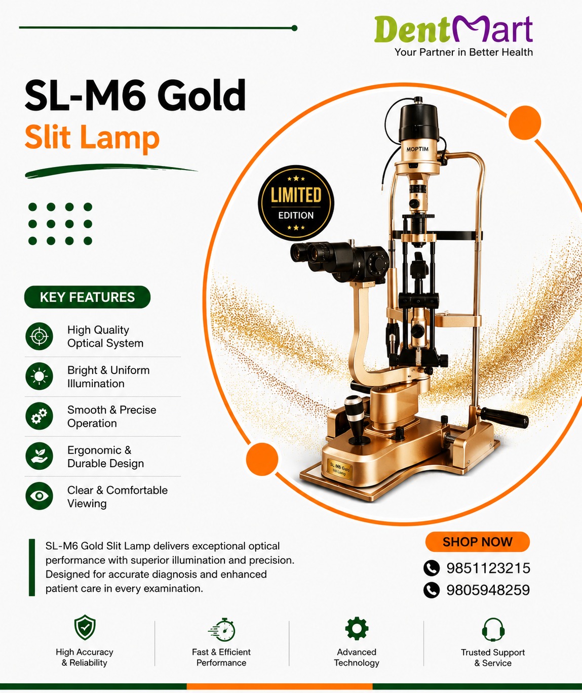 Moptim SL-M6 Slit Lamp